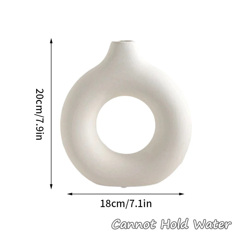 Imitation Ceramic Pure White Vase